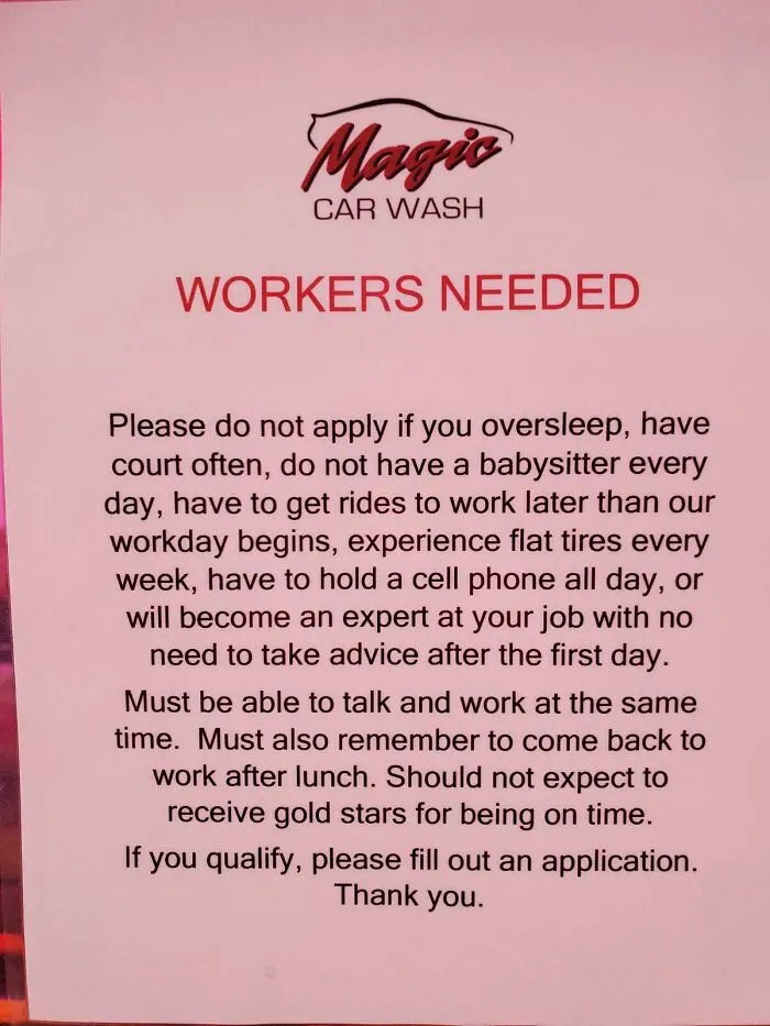 53 Hilariously Bold “Help Wanted” Signs Spotted In The Streets