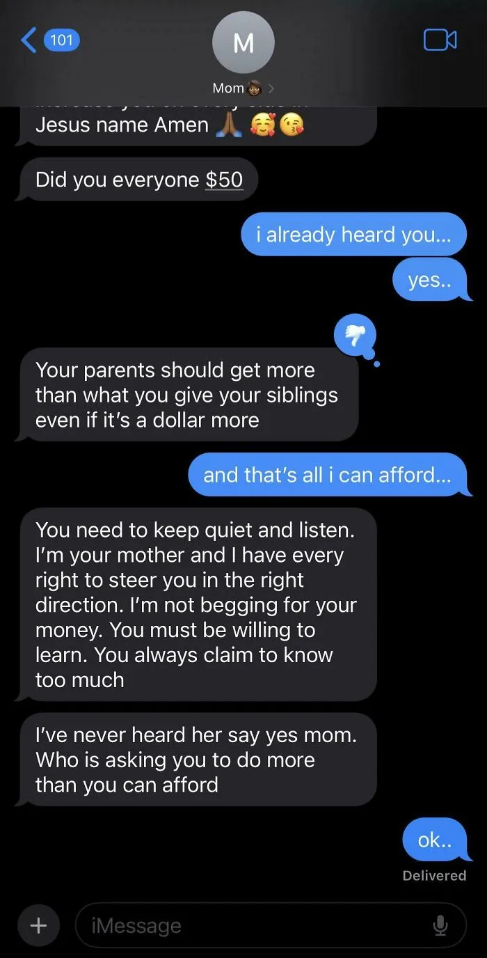 Mom’s Response