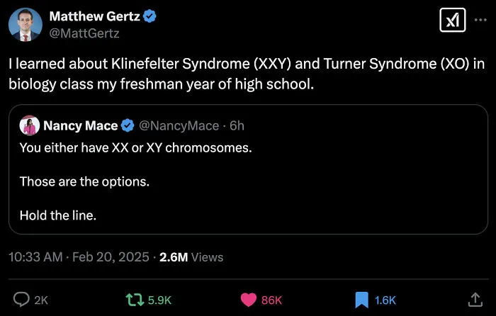 Nancy Mace Does Not Know About Biology