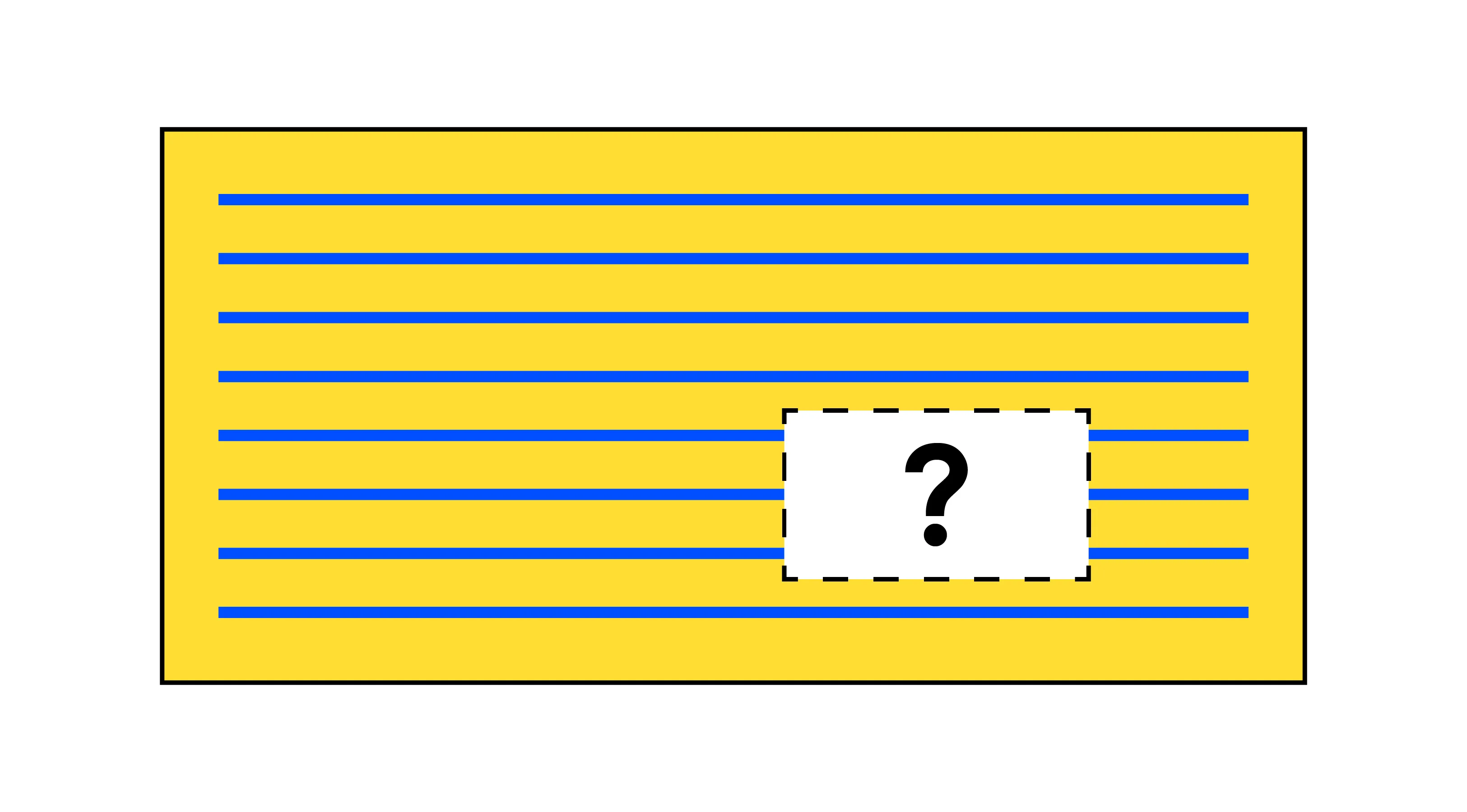 Naglieri Nonverbal Ability IQ Test puzzle with multiple blue lines and a missing piece marked by a question mark.