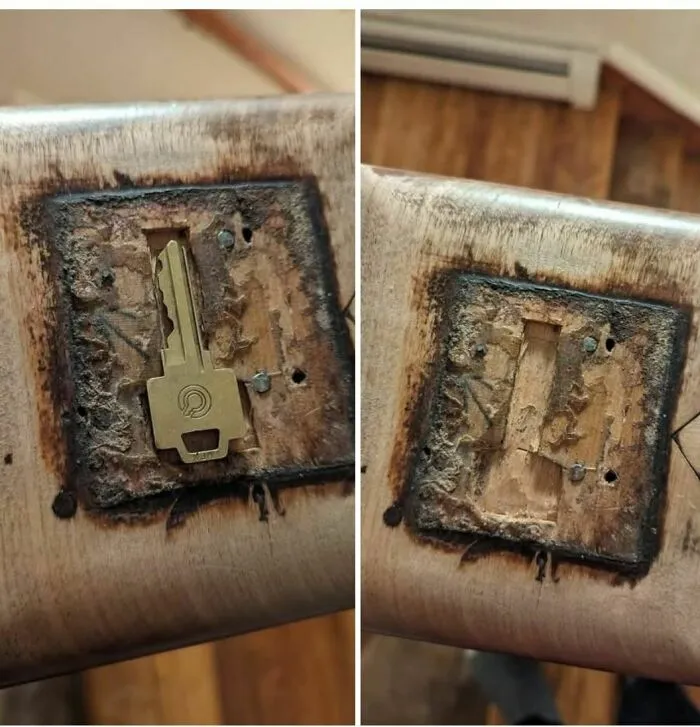 ¿Por qué habría una llave escondida en el poste de la escalera?