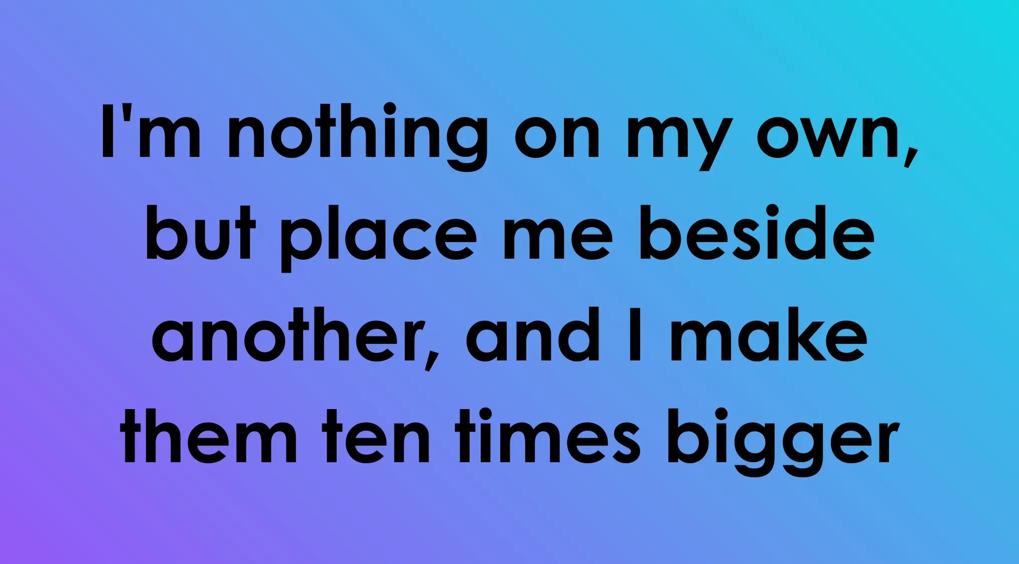 Riddle text on gradient background asking to solve the mind reading puzzle with the phrase what am I.
