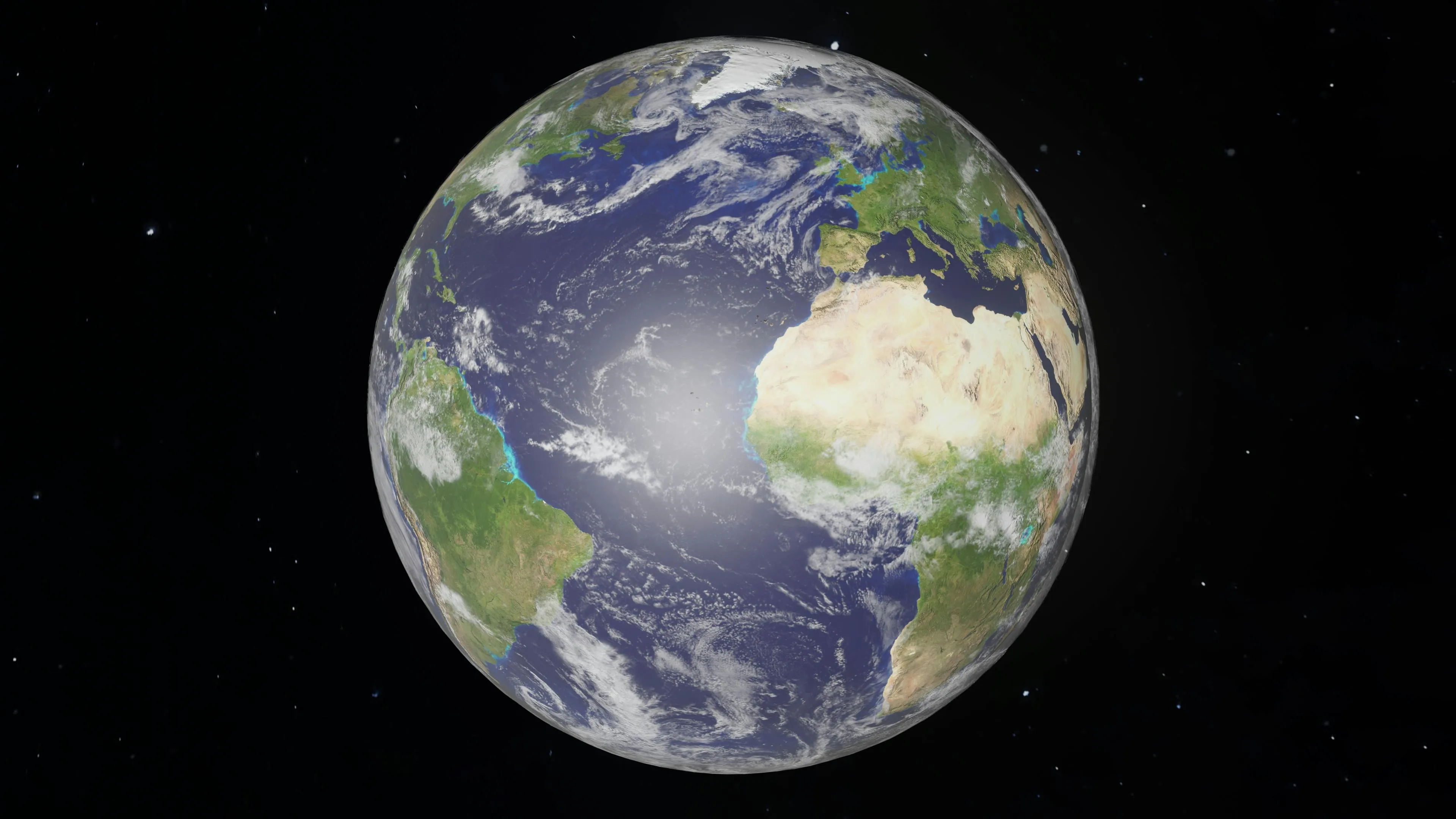 View of Earth from space showing continents and oceans, illustrating science general knowledge about Earth rotation changes.
