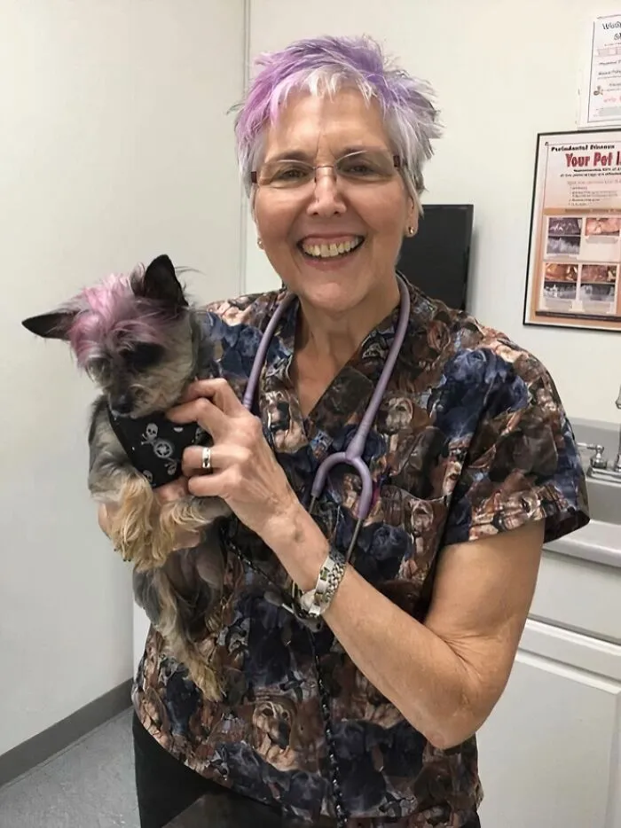 Dr. Betty Has Been Practicing Veterinary Medicine For 44 Years, And For The First Time Today A Patient Came In With Her Exact Hairstyle