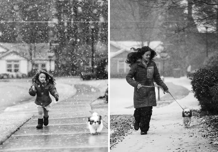 My Daughter And Her Pup, 2016 & 2025