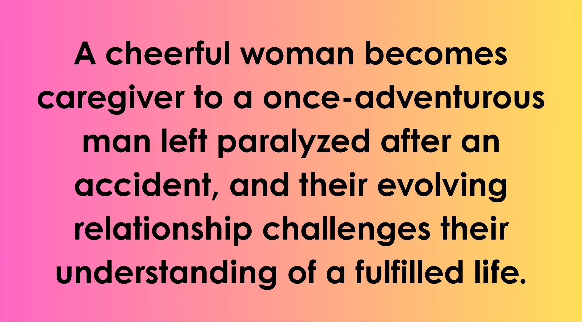 Text describing a fictional couples quiz clue about a cheerful woman caregiving for a paralyzed man after an accident.