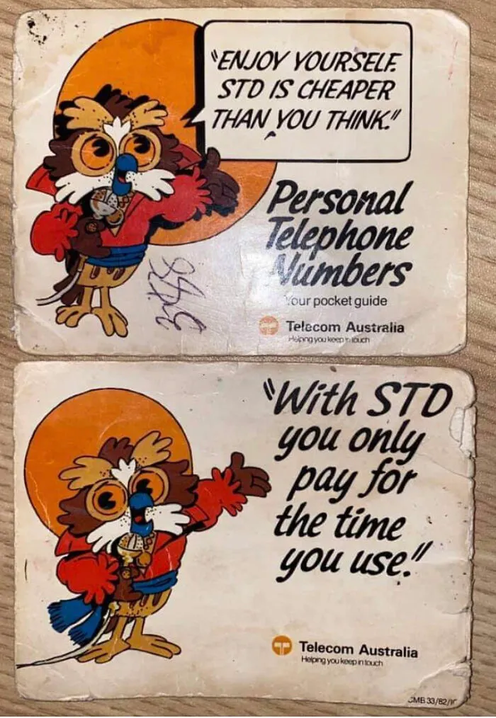 In An Old Australian Telephone Book, Apparently Before "STD" Was A Widely Recognized Term