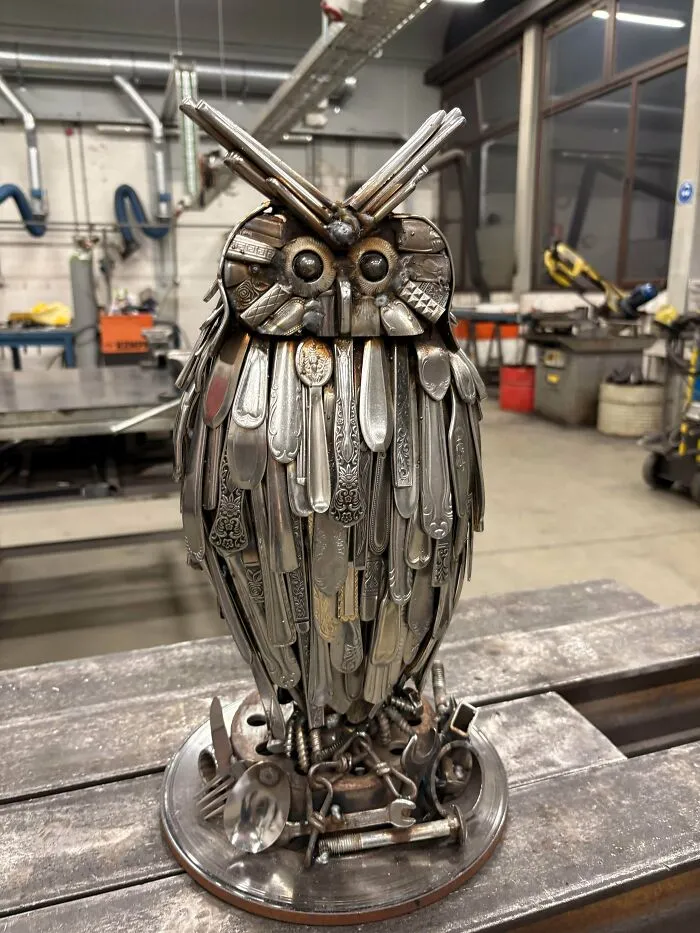 Owl I Made From Scrapmetal And Cutlery