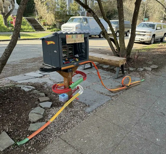 Found A Hot Wheels Little Library In My Neighborhood