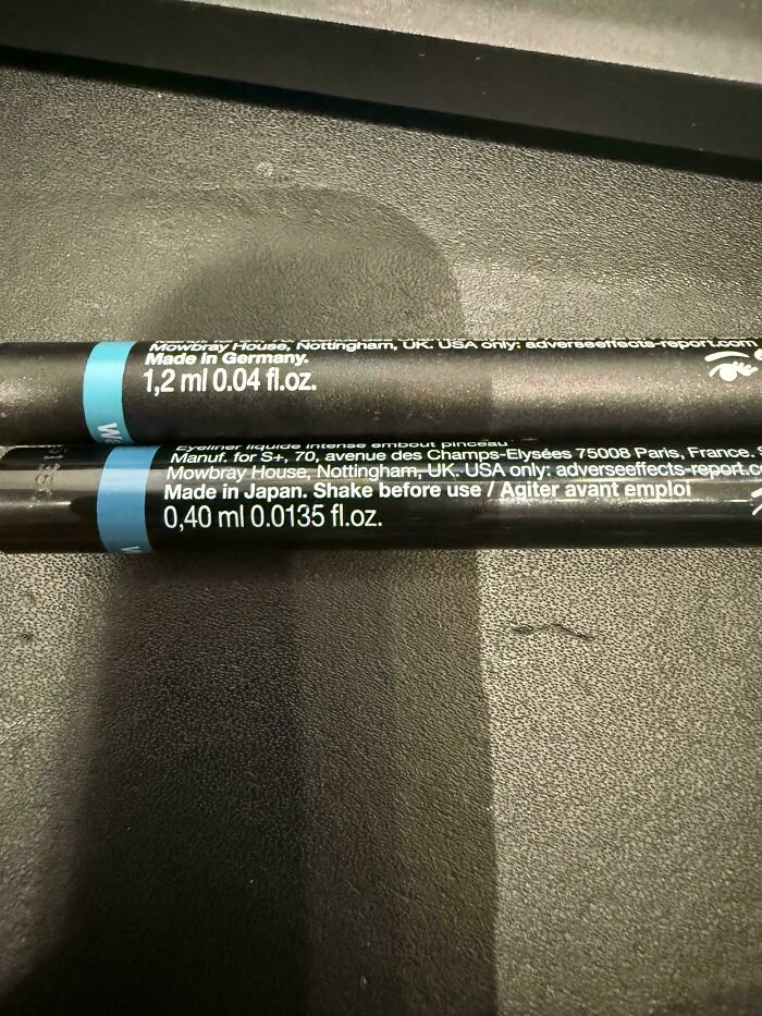 Delineador de ojos Sephora: 67% menos producto y 5% más caro.