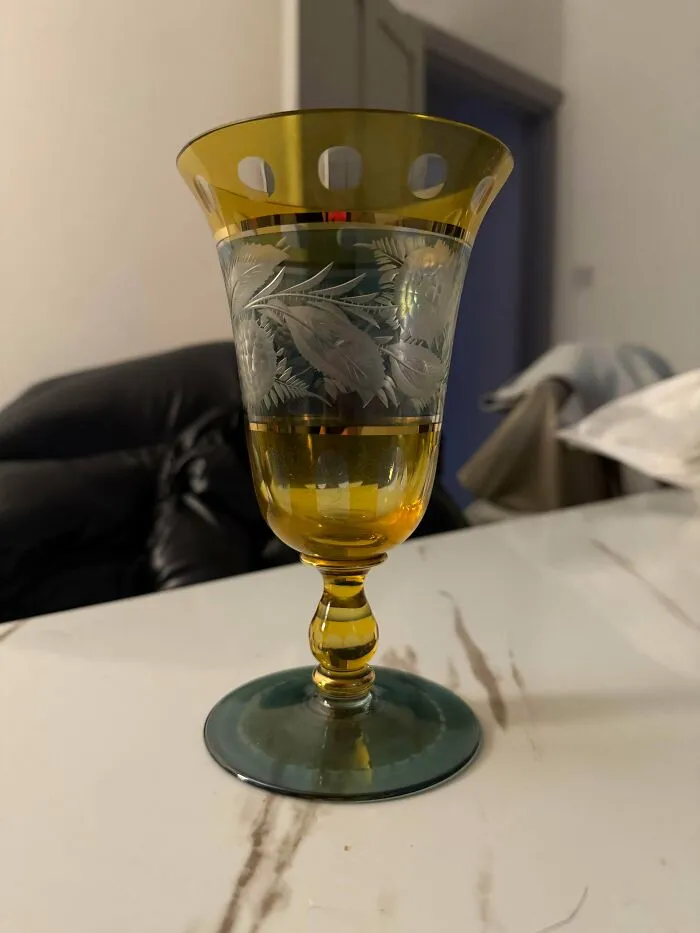 Dad Left Me This Glass Goblet Always Said It Was Worth Thousands Came From My Grandfather Anyone Know What It Is ? (UK)
