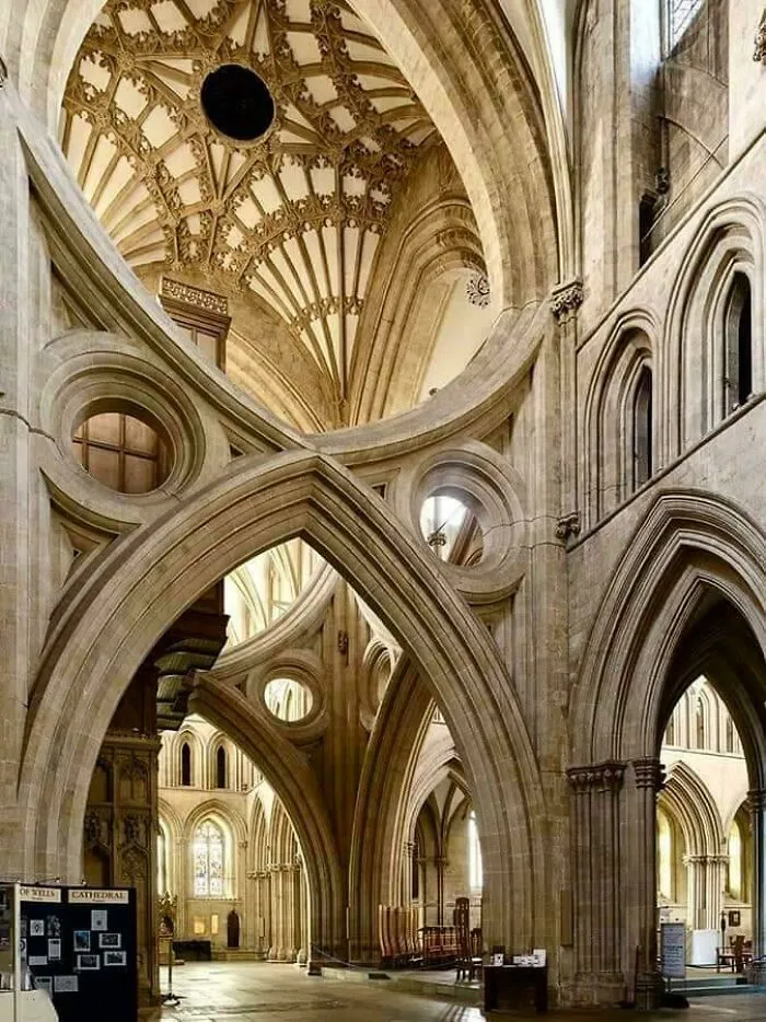 The Building Of Wells Cathedral In England, Dedicated To St. Andrew The Apostle, Started In 1175 Ce And Went On For Almost 300 Years