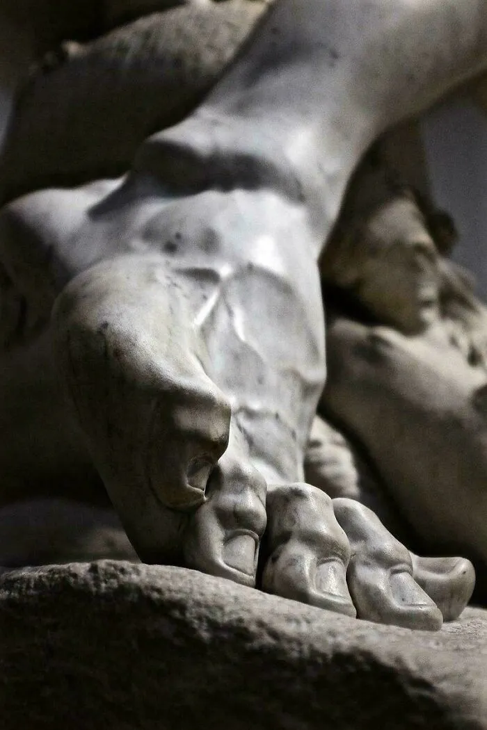 Detail Of The Right Foot Of Hercules, From The "Hercules And Lichas" Marble Statue Made By The Italian Sculptor Antonio Canova In 1795