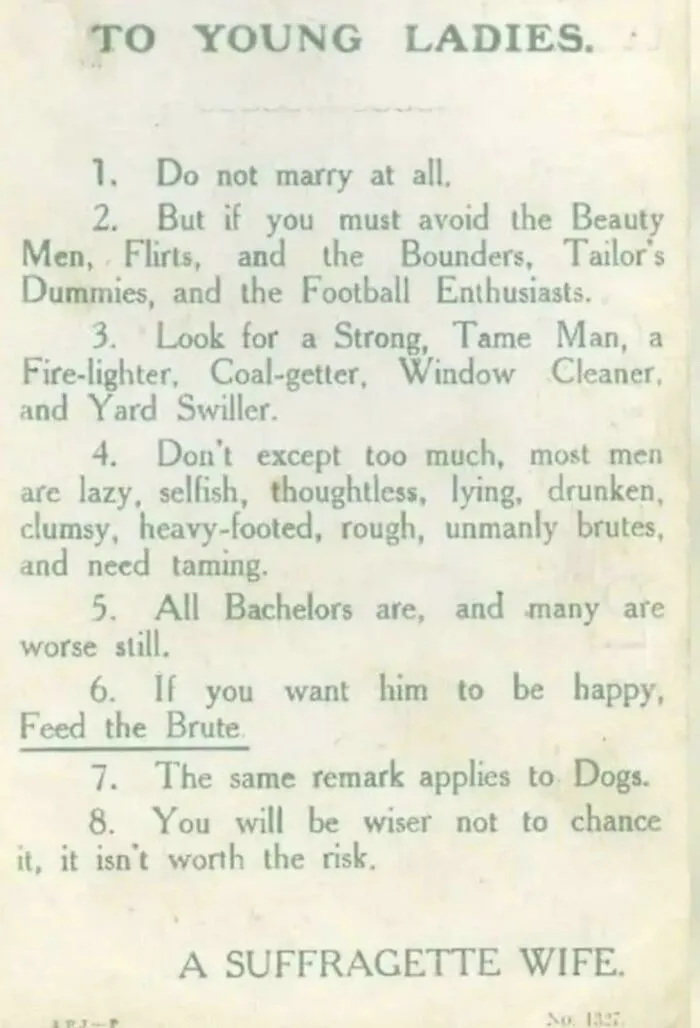 Written In 1918 By An Anonymous  Suffragette