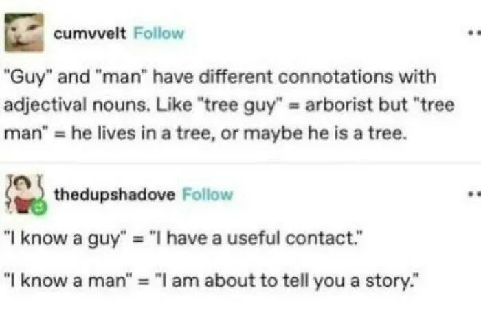 Guy vs. Man