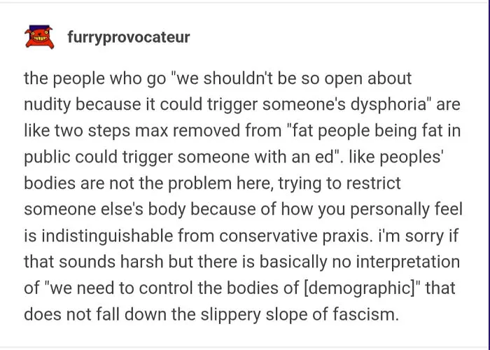 People's Bodies Are Not The Problem Here