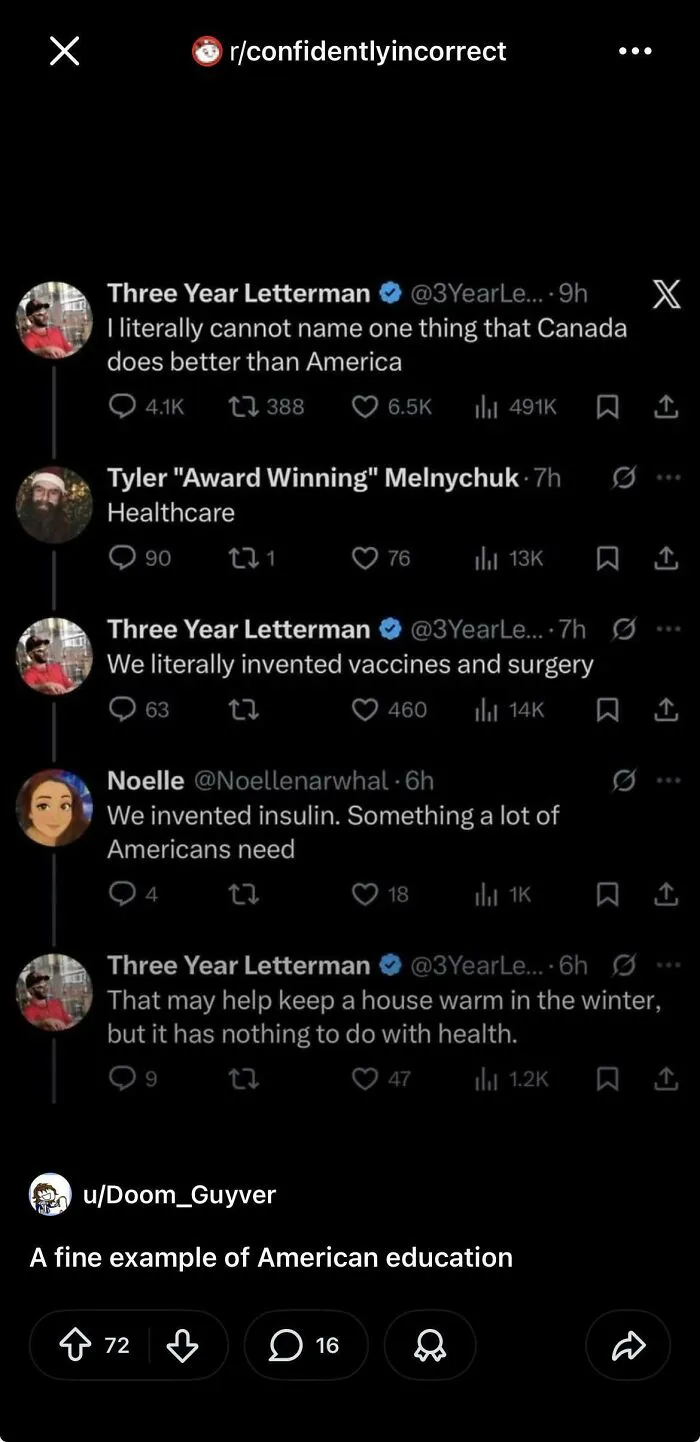 Online thread showing someone who corrected an obvious joke with confident ignorance about insulin and health.