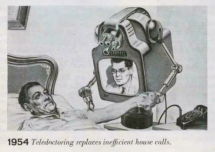 "Teledoctoring" Concept. 'Science And Invention In Pictures Magazine,' 1954