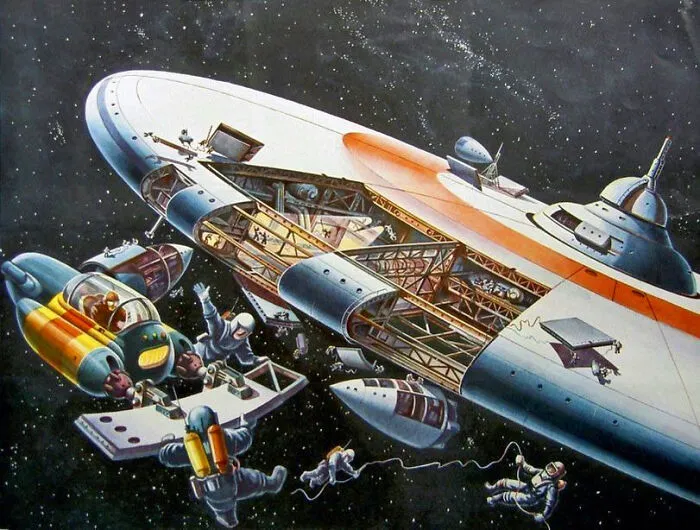 Space Station Under Construction. Klaus Bürgle, Circa 1963