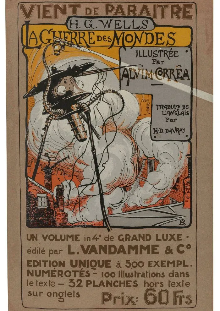 The War Of The Worlds Ad Poster From Brazil, 1906. Art By Henrique Alvim Corrêa
