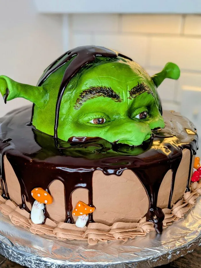 The Students At The School I Work For Are Doing Shrek The Musical For Their Spring Musical. I Volunteered To Make Them A Cake For Their Cast Party