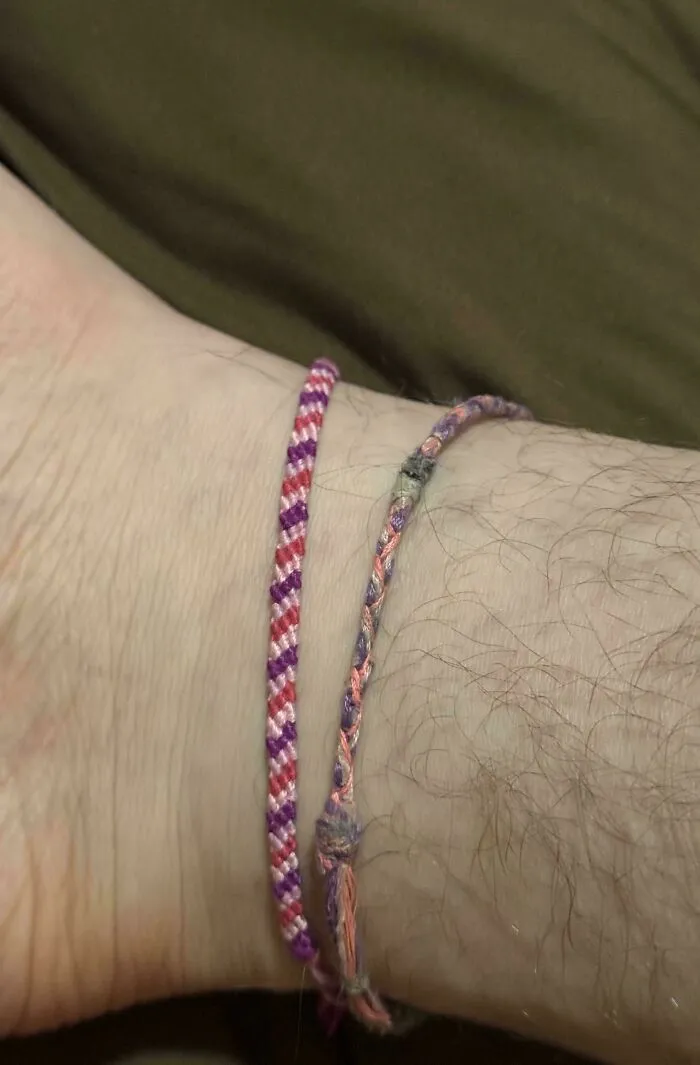 My Little Cousin Made Me A Bracelet Almost 5 Years Ago. It’s Hanging By A Thread So I Had To Have Her Make A Replacement