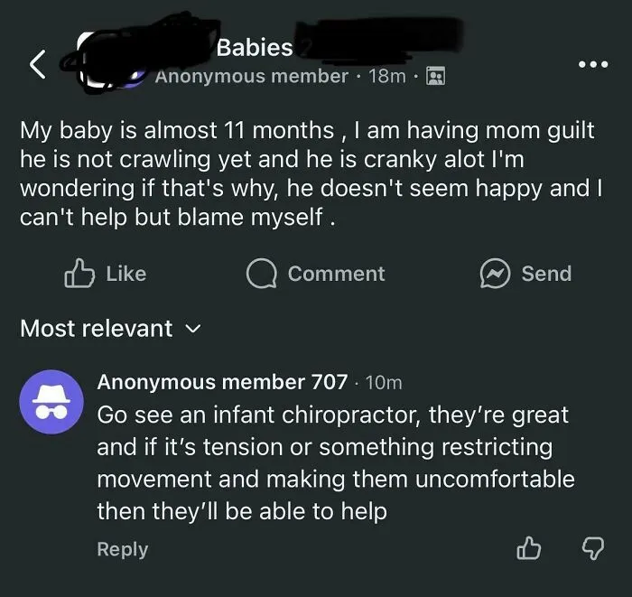 Concern about 11-month-old baby not crawling and feeling mom guilt