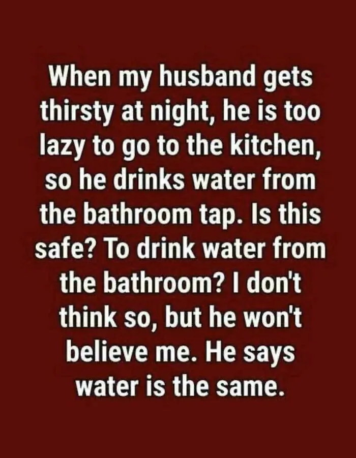 Text discussing safety of drinking water from bathroom tap