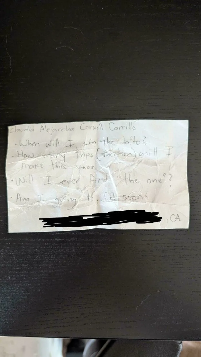 Found A Strange Note Mixed In With My Old Files