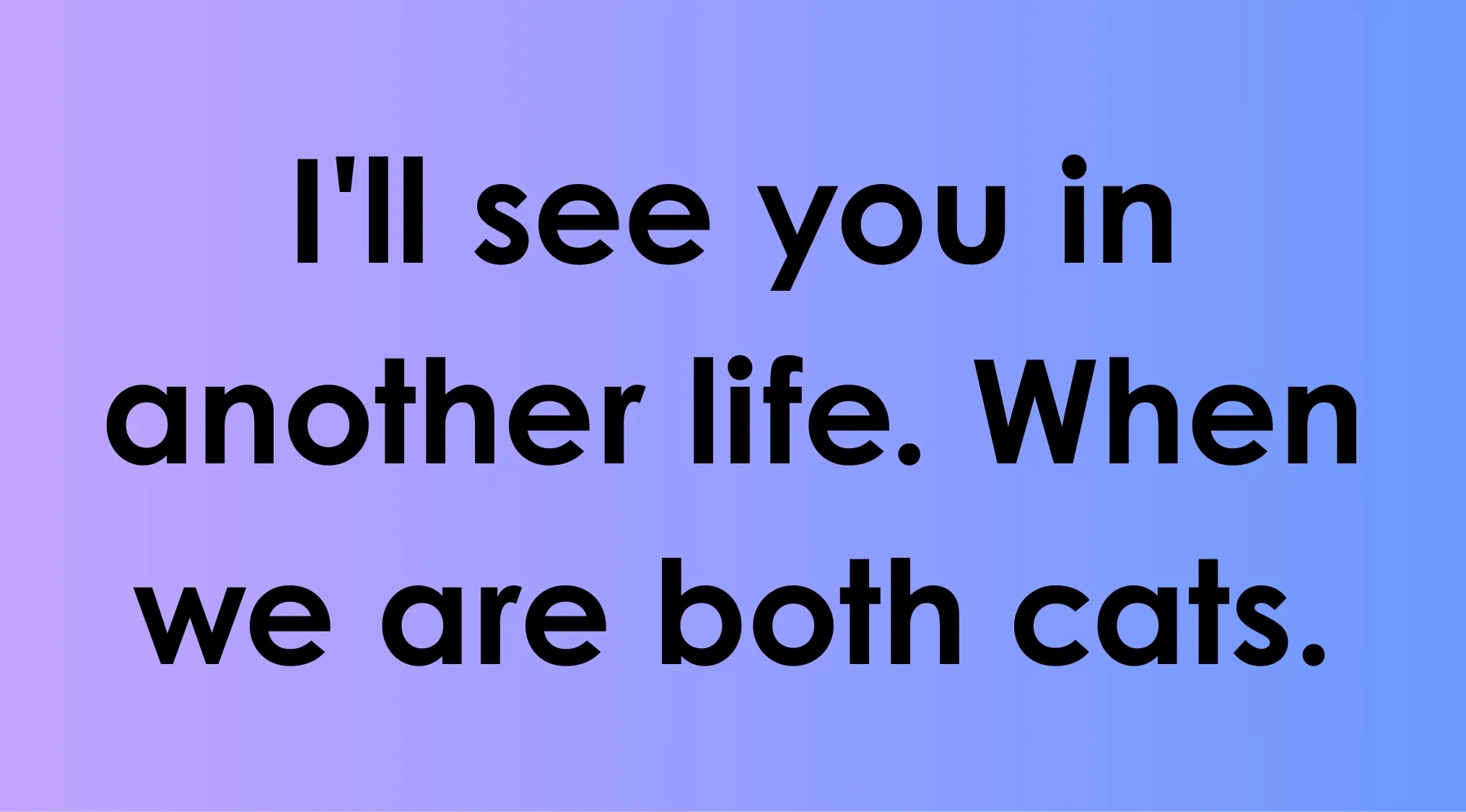 Famous last words quiz text on a purple and blue gradient background asking about a film character’s last words.