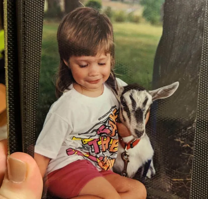 My Mom Really Did A Number On Me As A Kid, Gave Me A Bowl Cut Trucker Mullet And Bought Me A Pet Goat For My Birthday (His Name Was Flash)