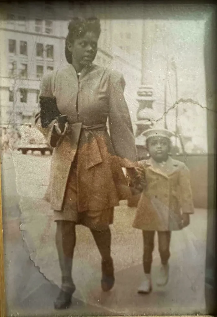 My Great Grandma Walking With My Grandma In Downtown Houston, TX 1945