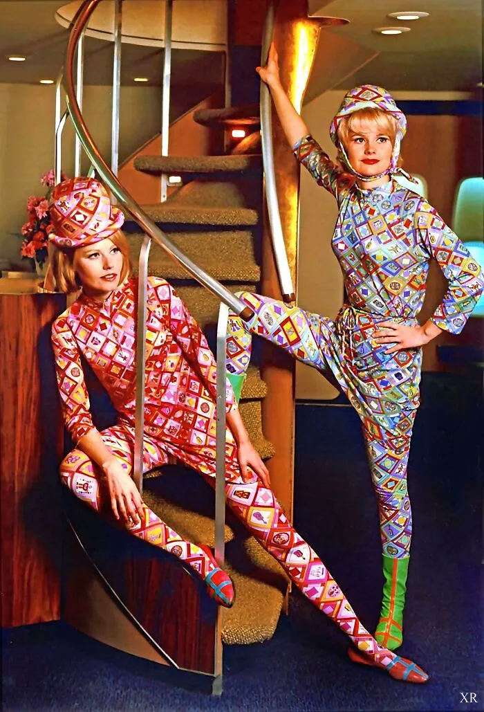 Braniff Airlines Stewardess Uniforms, 1969