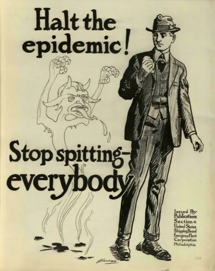 1918 Flu Epidemic Campaign Poster