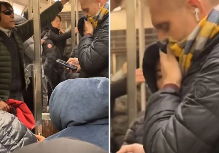 Guy In The Blue Hoodie Is Smoking... Poor Passengers 