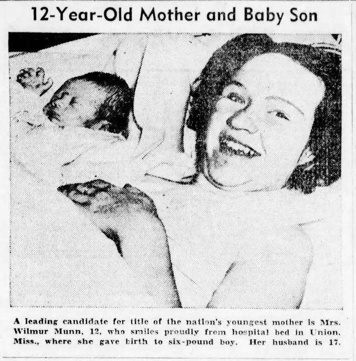 "12-Year-Old Mother And Baby Son," 1941