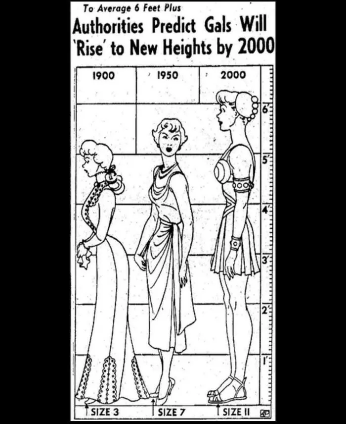 "Authorities" In The 1900s Predicted Women Will Be Over 6' And Dress Like Zena Warrior Princess By The Year 2000