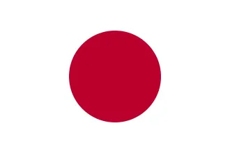 Red circle symbol on a white background representing the national flag of Japan, a popular travel destination.