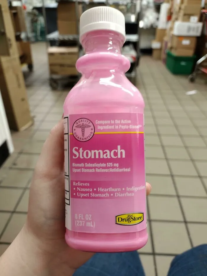 This Off Brand Pepto Bismol Is Just Called "Stomach"