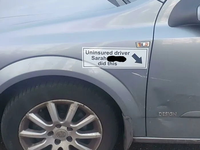 The Height Of Pettiness Seen In A UK Car Park Today