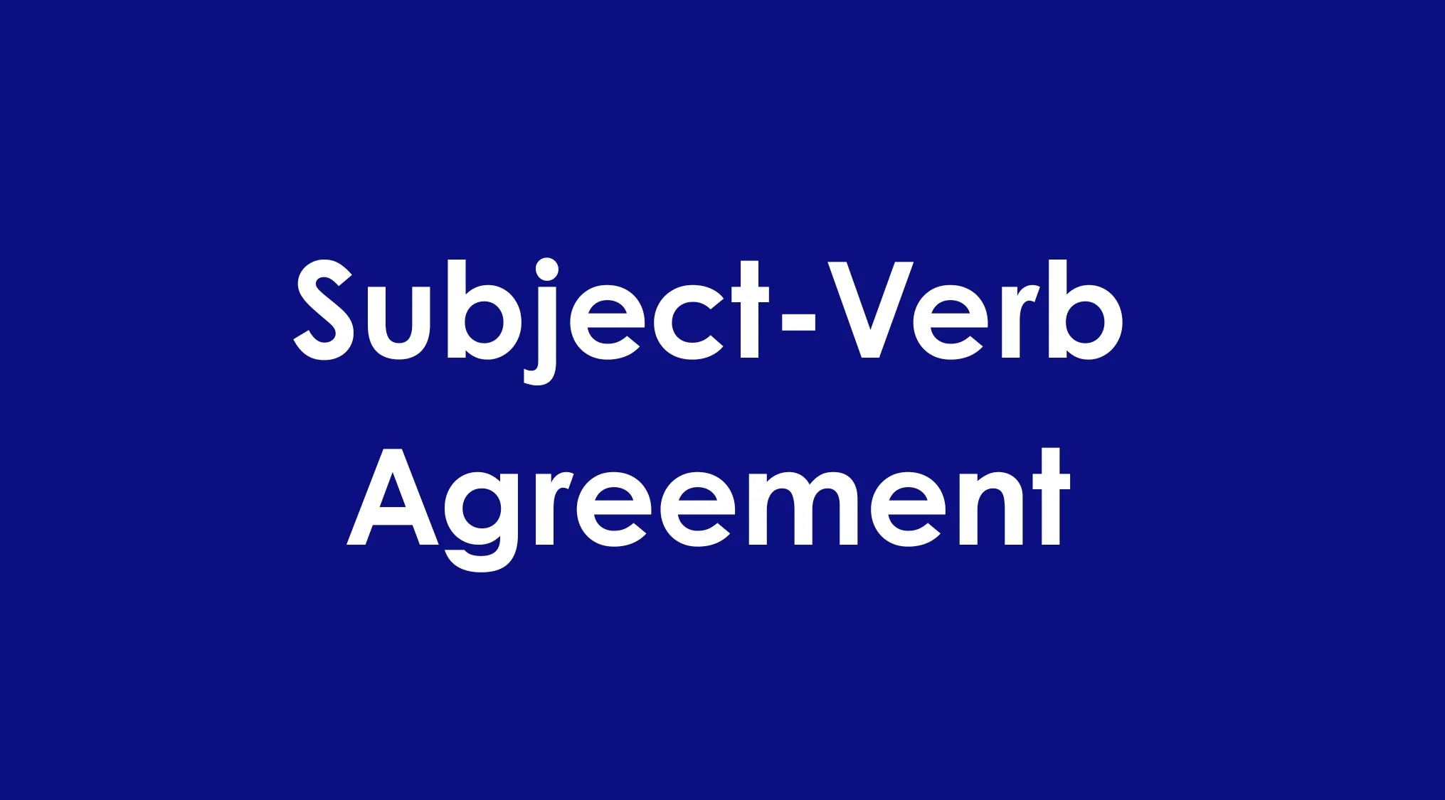 Subject-verb agreement text on blue background for Advanced Placement school quiz in English language learning.