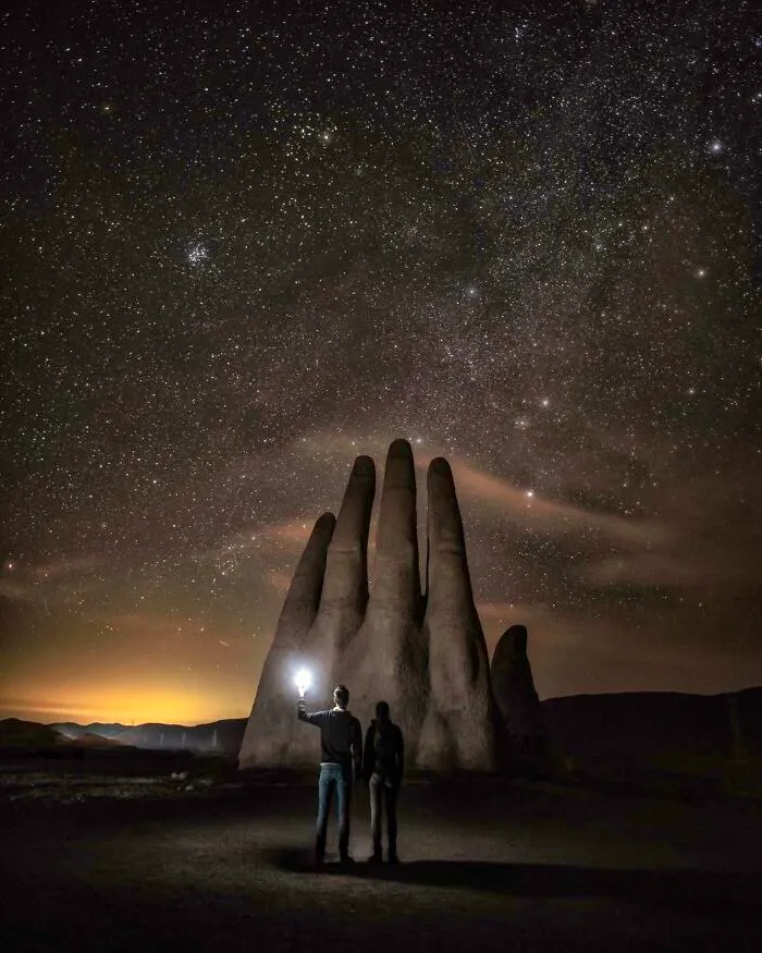 Someone Built A Hand In The Desert In Chile