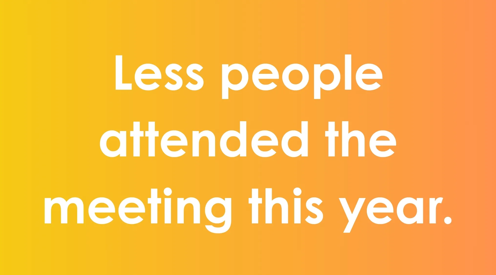 Sentence with incorrect word "less" displayed on orange background for fix the sentence rewrite the sentence SEO.