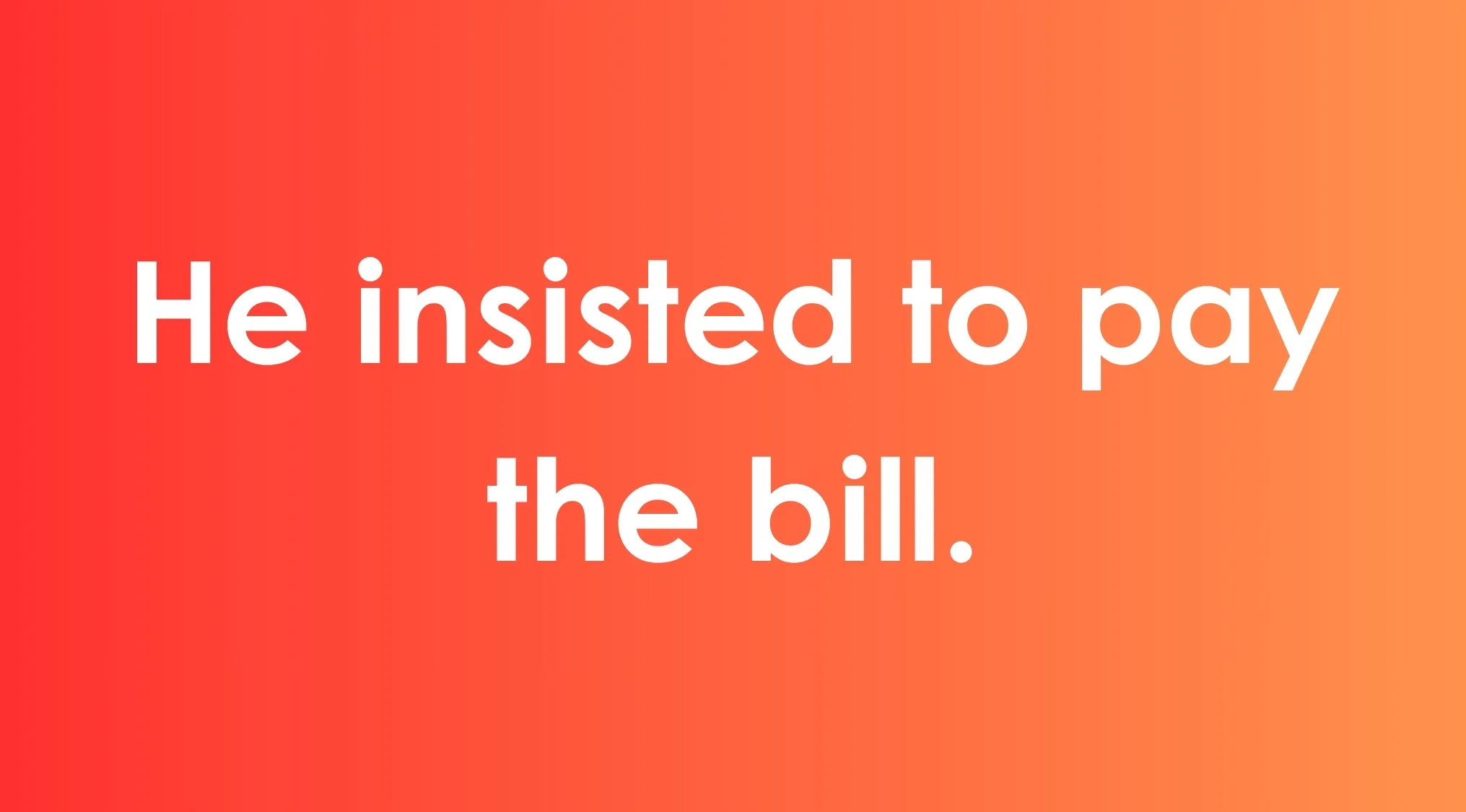 Sentence with grammatical error on orange background representing fix the sentence concept for rewriting sentences correctly.