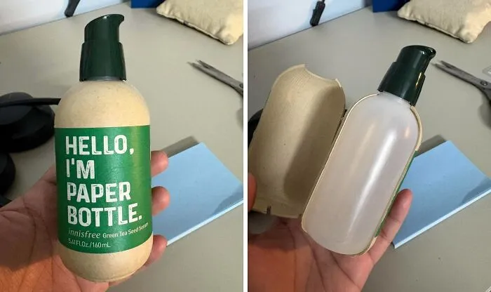 This Sustainable Paper Bottle Is In Fact A Plastic Bottle