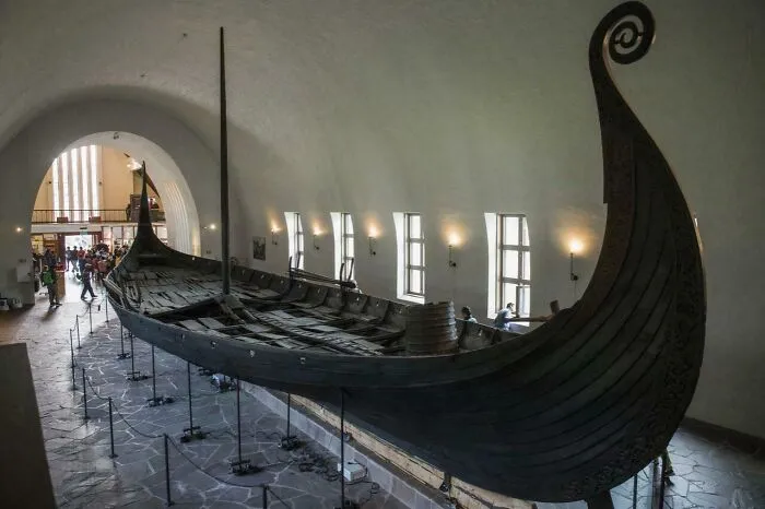 The Oseberg Ship, A 9th Century Viking Ship Discovered Almost Perfectly Preserved In A Burial Mount In Norway