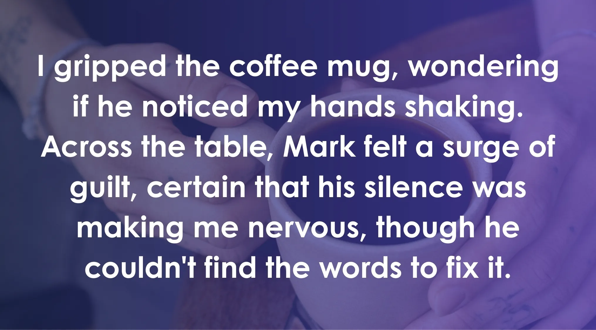 Close-up of hands holding a coffee mug illustrating point of view for ACT quiz part 4 text analysis.