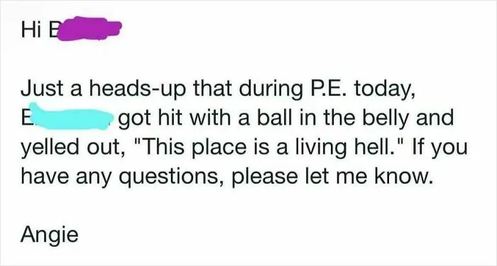 Probably The Funniest Email I’ve Ever Received From My Son’s Teacher