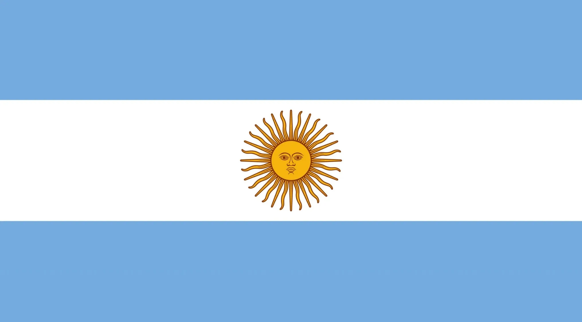 Flag visual hint for geography challenge showing the blue and white stripes with a sun emblem to identify the country.