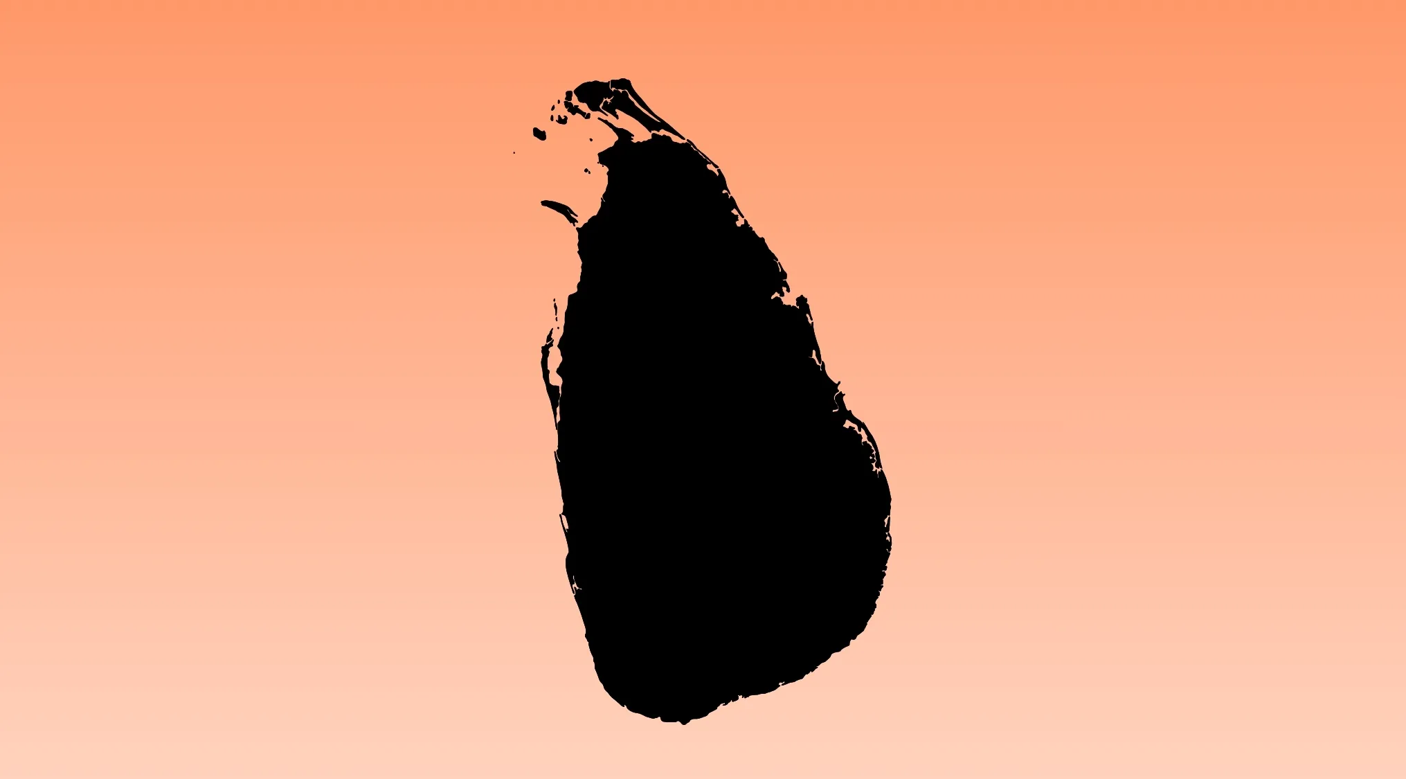 Outline of a country shown as a visual hint for a geography challenge to guess the country from this outline.